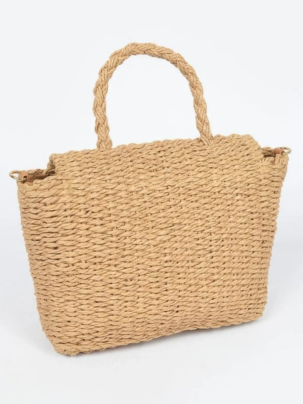 Faux Straw Weaved Clutch Bag